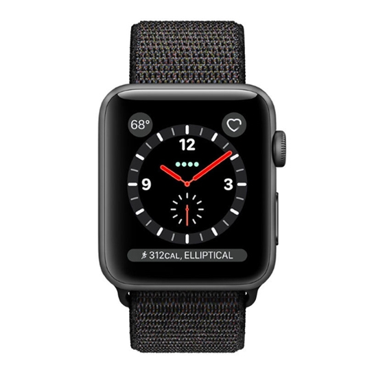 Смарт Годинник Apple Watch Series 3 + LTE 42mm Space Gray Aluminum Case with Black Sport Loop - ціна, характеристики, відгуки, розстрочка, фото 2