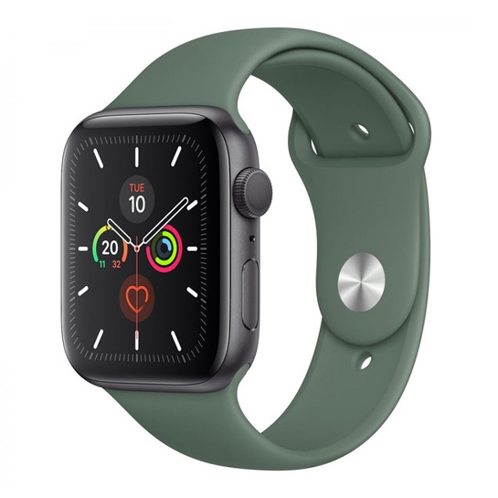 Смарт-годинник Apple Watch Series 5 44mm Space Gray Aluminum Case with Pine Green Sport Band - ціна, характеристики, відгуки, розстрочка, фото 1
