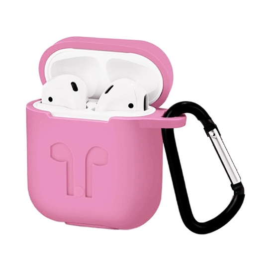 Чехол Silicone Case for Apple AirPods with Carbine Light Pink - цена, характеристики, отзывы, рассрочка, фото 1