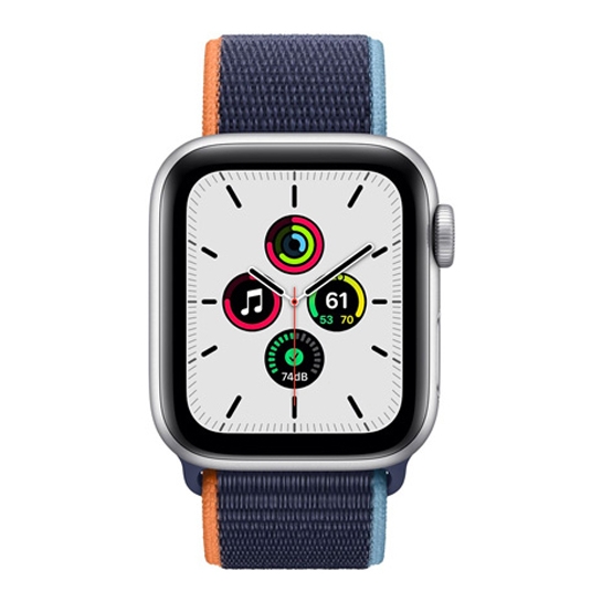 Смарт-годинник Apple Watch SE + LTE 44mm Silver Aluminium with Deep Navy Sport Loop - ціна, характеристики, відгуки, розстрочка, фото 2
