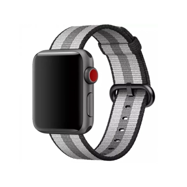 Ремешок Woven Nylon Band for Apple Watch 38mm/40mm Black Stripe - цена, характеристики, отзывы, рассрочка, фото 1