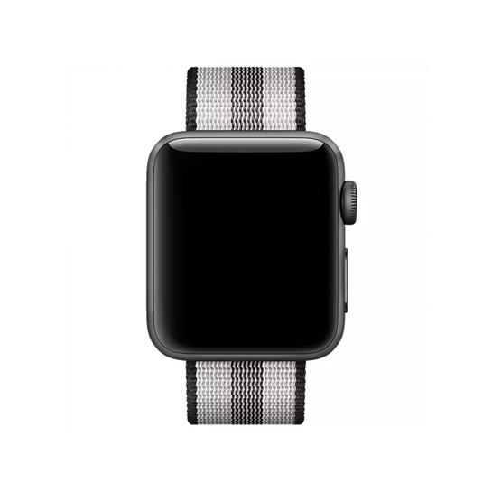 Ремешок Woven Nylon Band for Apple Watch 38mm/40mm Black Stripe - цена, характеристики, отзывы, рассрочка, фото 2