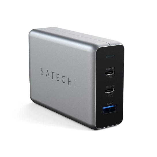 Мережевий зарядний пристрій Satechi 100W USB-C PD Compact Gan Charger