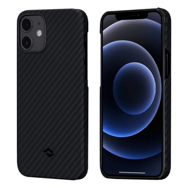 Чехол Pitaka MagEZ Twill Case for iPhone 12 Black/Grey - цена, характеристики, отзывы, рассрочка, фото 1