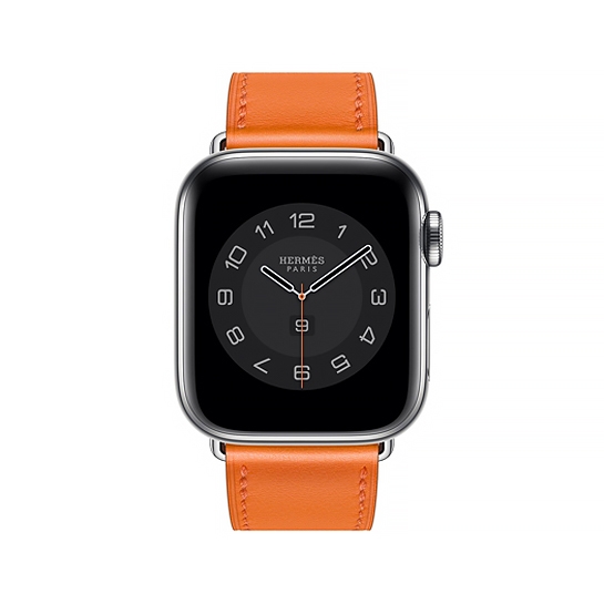 Смарт-годинник Apple Watch Hermes Series 6 + LTE 40mm Silver Stainless Steel Case with Orange Swift Leather Single Tour - ціна, характеристики, відгуки, розстрочка, фото 2