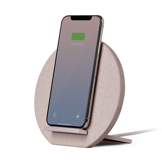 Беспроводное зарядное устройство NATIVE UNION Dock Wireless Charger Fabric Rose - цена, характеристики, отзывы, рассрочка, фото 3