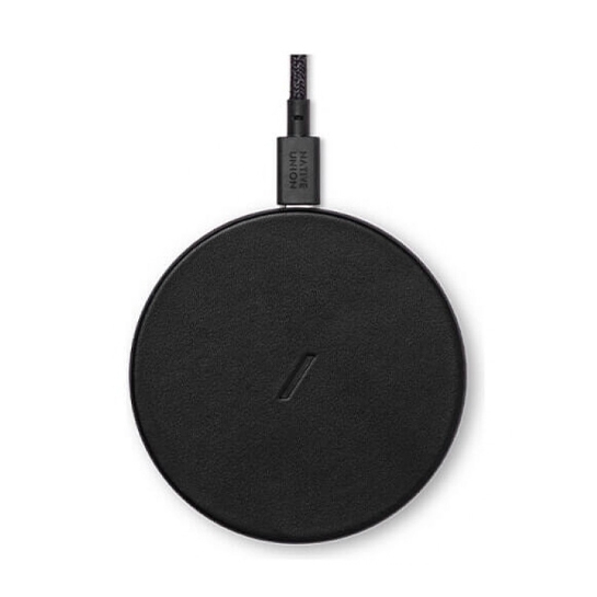Бездротовий зарядний пристрій NATIVE UNION Drop Classic Leather Wireless Charger Black - цена, характеристики, отзывы, рассрочка, фото 1