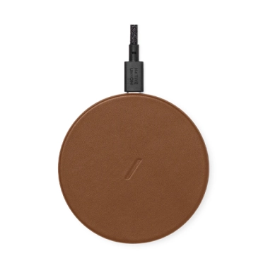 Бездротовий зарядний пристрій NATIVE UNION Drop Classic Leather Wireless Charger Brown - цена, характеристики, отзывы, рассрочка, фото 1