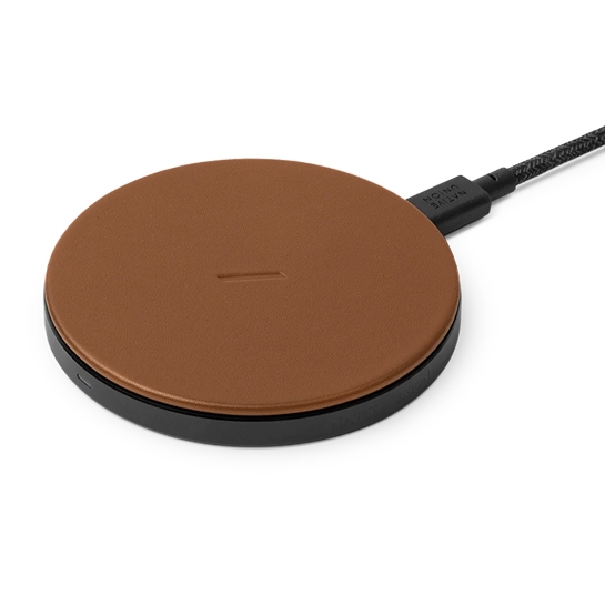 Бездротовий зарядний пристрій NATIVE UNION Drop Classic Leather Wireless Charger Brown - ціна, характеристики, відгуки, розстрочка, фото 2