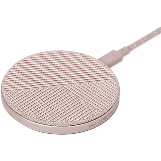 Бездротовий зарядний пристрій NATIVE UNION Drop Wireless Charger Fabric Rose - ціна, характеристики, відгуки, розстрочка, фото 2