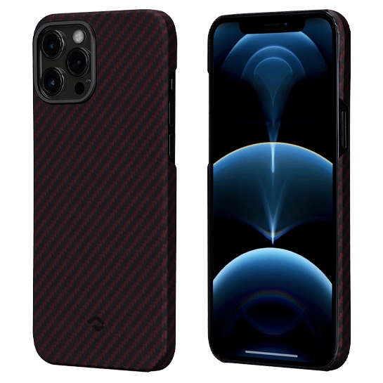 Чохол Pitaka MagEZ Twill Case for iPhone 12 Pro Max Black/Red - ціна, характеристики, відгуки, розстрочка, фото 1