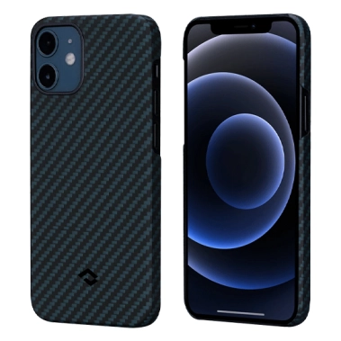 Чехол Pitaka MagEZ Twill Case for iPhone 12 Black/Blue - цена, характеристики, отзывы, рассрочка, фото 1