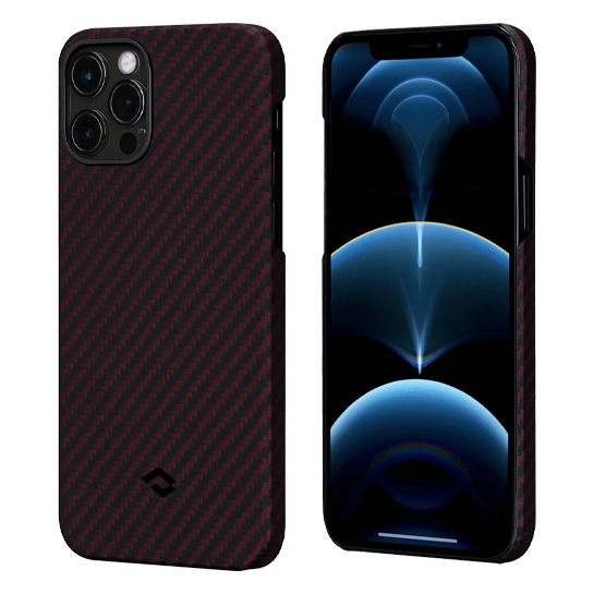 Чохол Pitaka MagEZ Twill Case for iPhone 12 Pro Black/Red - цена, характеристики, отзывы, рассрочка, фото 1