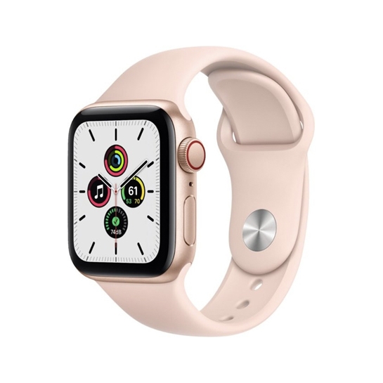 Смарт-годинник Apple Watch SE + LTE 40mm Gold Aluminum Case with Pink Sand Sport Band - ціна, характеристики, відгуки, розстрочка, фото 1