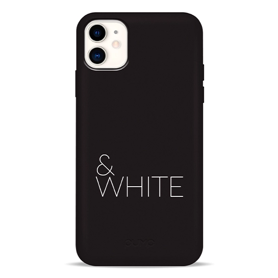 Чехол Pump Silicone Minimalistic Case for iPhone 11 Black&White #