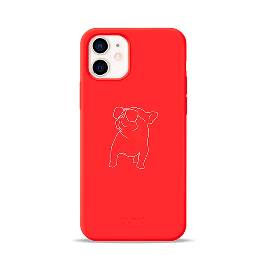 Чохол Pump Silicone Minimalistic Case for iPhone 12 mini Pug With #