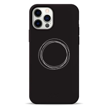 Чехол Pump Silicone Minimalistic Case for iPhone 12/12 Pro Circles on Dark # - цена, характеристики, отзывы, рассрочка, фото 1