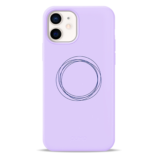 Чехол Pump Silicone Minimalistic Case for iPhone 12/12 Pro Circles on Light Purple # - цена, характеристики, отзывы, рассрочка, фото 2