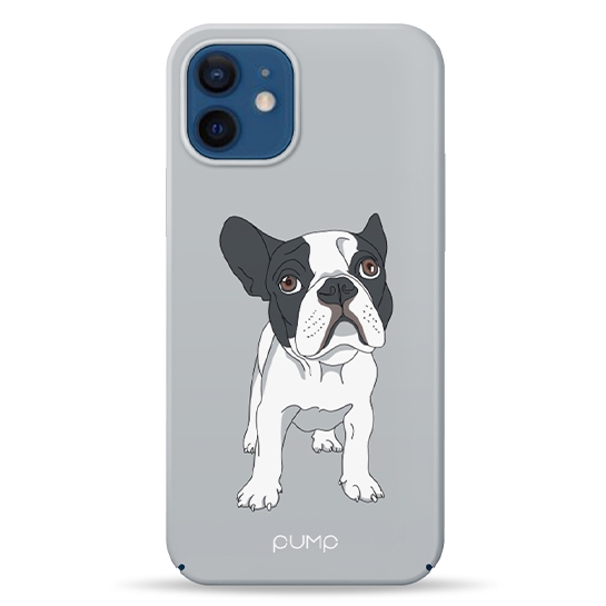 Чохол Pump Tender Touch Case for iPhone 12/12 Pro Bulldog on Gray # - ціна, характеристики, відгуки, розстрочка, фото 2