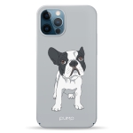 Чехол Pump Tender Touch Case for iPhone 12/12 Pro Bulldog on Gray #