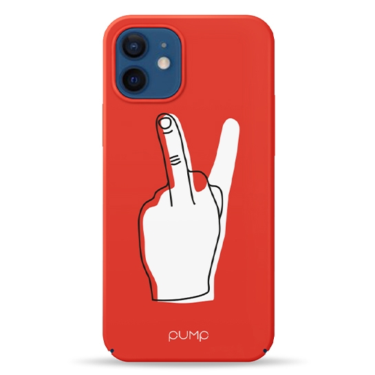 Чохол Pump Tender Touch Case for iPhone 12/12 Pro V for Middle Finger # - ціна, характеристики, відгуки, розстрочка, фото 2