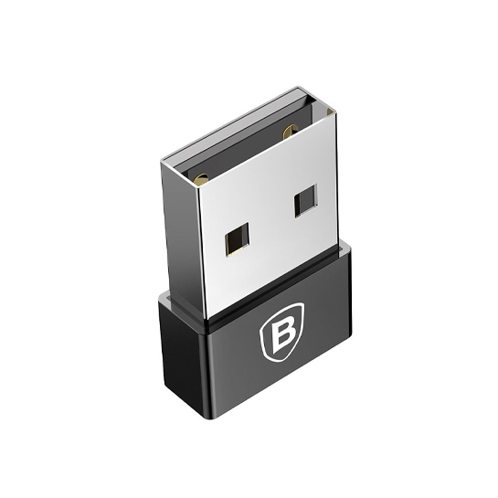 Перехідник Baseus Exquisite USB-A to Type-C Adapter Black - ціна, характеристики, відгуки, розстрочка, фото 3