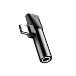 Переходник Baseus Type-C to Type-C with 3.5mm Adapter Black