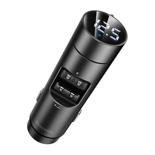 Автомобильное зарядное устройство Baseus Energy Column Car Wireless MP3 Charger 3.1A Dark Grey - цена, характеристики, отзывы, рассрочка, фото 2