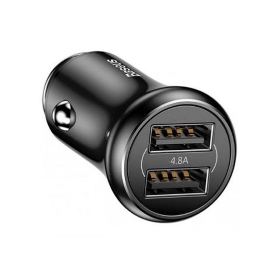 Автомобильное зарядное устройство Baseus Gentry Dual-USB Quick Charge Car Charger 4.8A Black - цена, характеристики, отзывы, рассрочка, фото 2