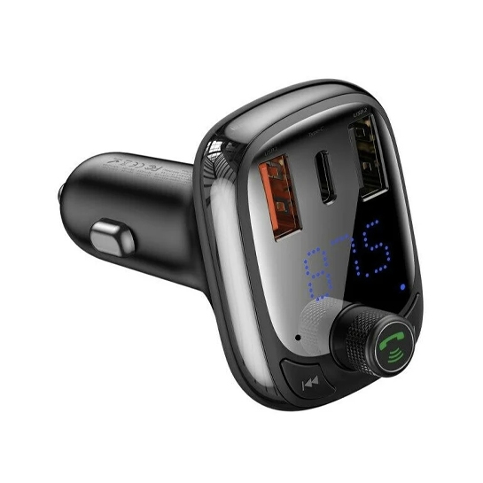 Автомобільний зарядний пристрій Baseus T-Typed 2-USB/Type-C 36W Wireless MP3 Charger - ціна, характеристики, відгуки, розстрочка, фото 2