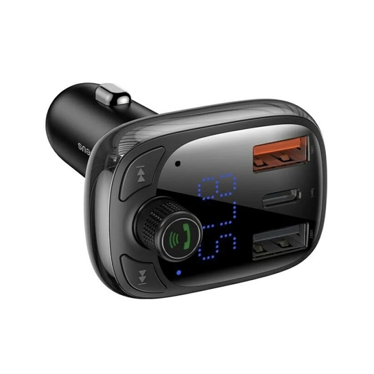 Автомобільний зарядний пристрій Baseus T-Typed 2-USB/Type-C 36W Wireless MP3 Charger - ціна, характеристики, відгуки, розстрочка, фото 3