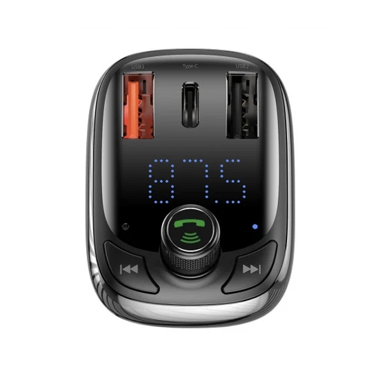 Автомобильное зарядное устройство Baseus T-Typed 2-USB/Type-C 36W Wireless MP3 Charger - цена, характеристики, отзывы, рассрочка, фото 4