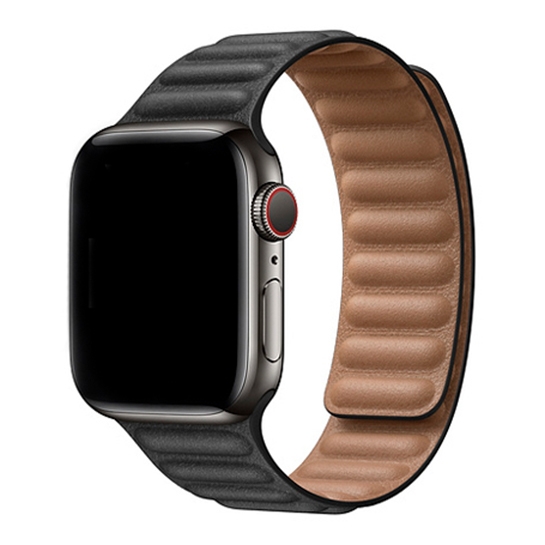 Ремінець Apple Leather Link for Apple Watch 42mm/44mm Black - M/L - ціна, характеристики, відгуки, розстрочка, фото 1