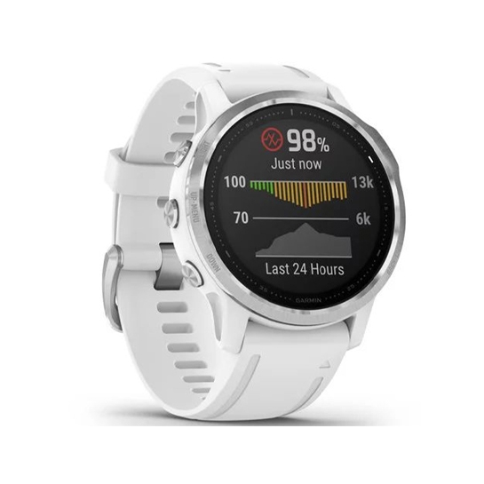 Спортивные часы Garmin Fenix 6S Silver with White Band - цена, характеристики, отзывы, рассрочка, фото 3