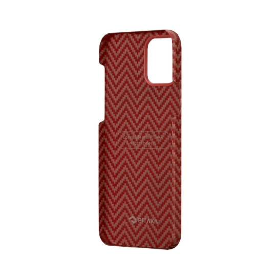 Чехол Pitaka MagEZ Herringbone Case for iPhone 12 Mini Red/Orange - цена, характеристики, отзывы, рассрочка, фото 2