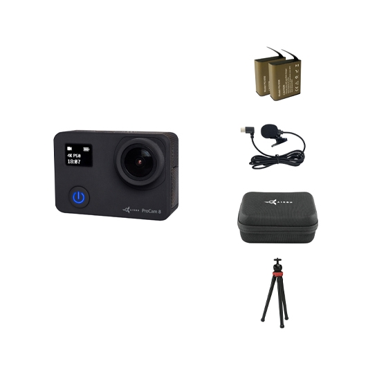 Набір блогера 12 в 1: екшн-камера Airon ProCam 8 з аксесуарами - ціна, характеристики, відгуки, розстрочка, фото 1