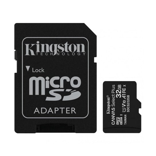 Карта памяти MicroSDHC 32 Gb Kingstone (class 10) 100MB/s with adapter - цена, характеристики, отзывы, рассрочка, фото 1