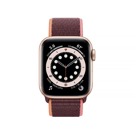 Смарт-годинник Apple Watch Series 6 + LTE 40mm Gold Aluminum Case with Plum Sport Loop - ціна, характеристики, відгуки, розстрочка, фото 2
