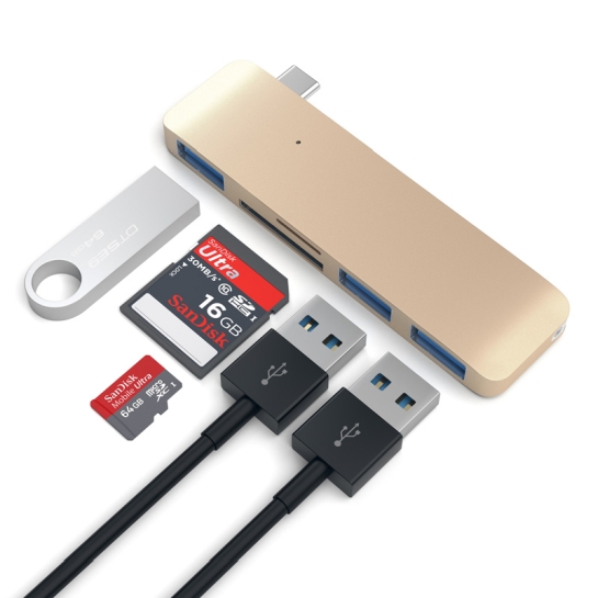 USB-хаб Satechi Type-C USB Hub Gold - ціна, характеристики, відгуки, розстрочка, фото 4