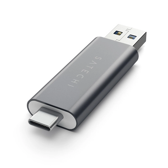 Переходник Satechi Aluminum Type-C USB 3.0 and Micro/SD Card Reader Space Gray