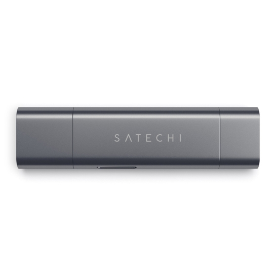 Переходник Satechi Aluminum Type-C USB 3.0 and Micro/SD Card Reader Space Gray - цена, характеристики, отзывы, рассрочка, фото 4
