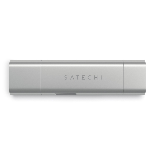 Перехідник Satechi Aluminum Type-C USB 3.0 and Micro/SD Card Reader Silver - ціна, характеристики, відгуки, розстрочка, фото 4