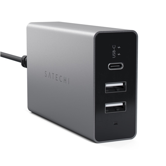 Мережевий зарядний пристрій Satechi USB-C 40W Travel Charger Space Gray - цена, характеристики, отзывы, рассрочка, фото 1
