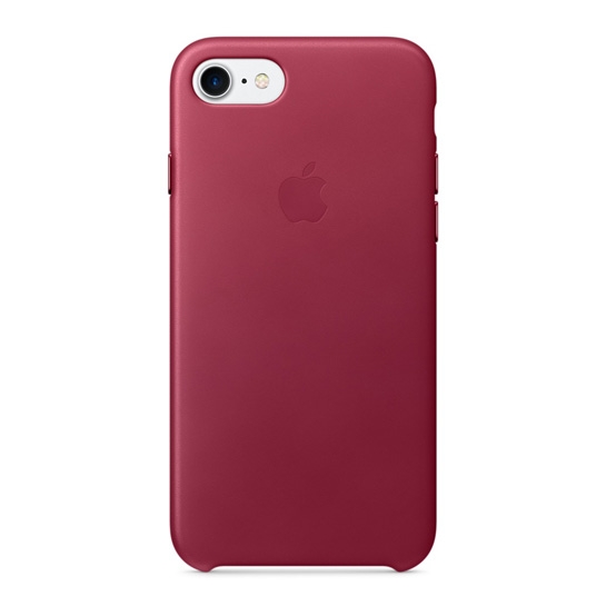 Чохол Apple Leather Case for iPhone 8/7 Berry - ціна, характеристики, відгуки, розстрочка, фото 1