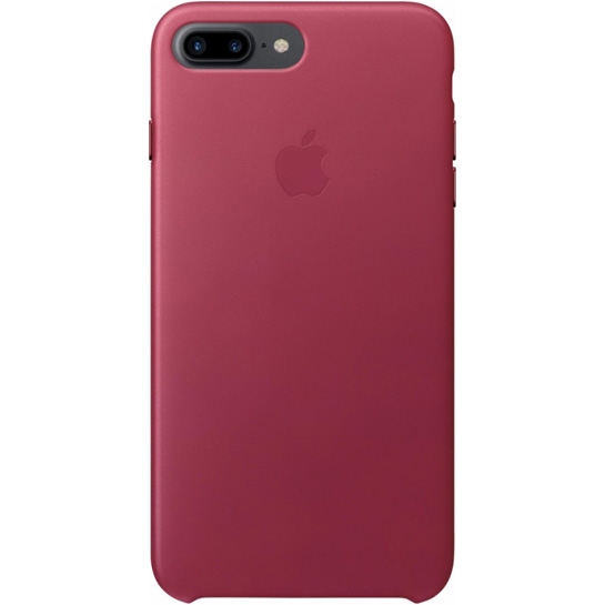 Чохол Apple Leather Case for iPhone 8 Plus/7 Plus Berry - ціна, характеристики, відгуки, розстрочка, фото 1