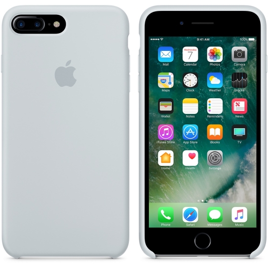 Чехол Apple Silicone Case for iPhone 8 Plus/7 Plus Mist Blue - цена, характеристики, отзывы, рассрочка, фото 2