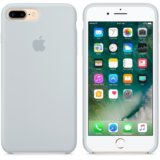 Чехол Apple Silicone Case for iPhone 8 Plus/7 Plus Mist Blue - цена, характеристики, отзывы, рассрочка, фото 3