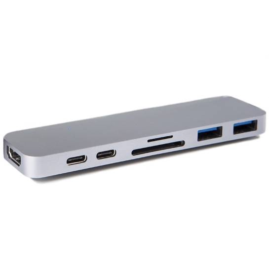 USB-хаб HyperDrive Thunderbolt 3 USB-C Hub for MacBook Pro Silver - ціна, характеристики, відгуки, розстрочка, фото 1