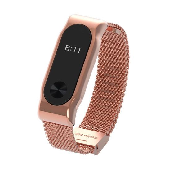 Ремешок для браслета Xiaomi Metal Milanese Mi Band 2 Rose Gold