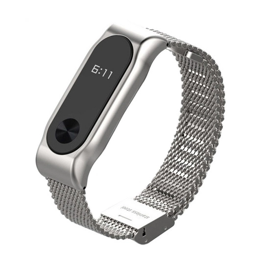Ремінець для браслета Xiaomi Metal Milanese Mi Band 2 Silver